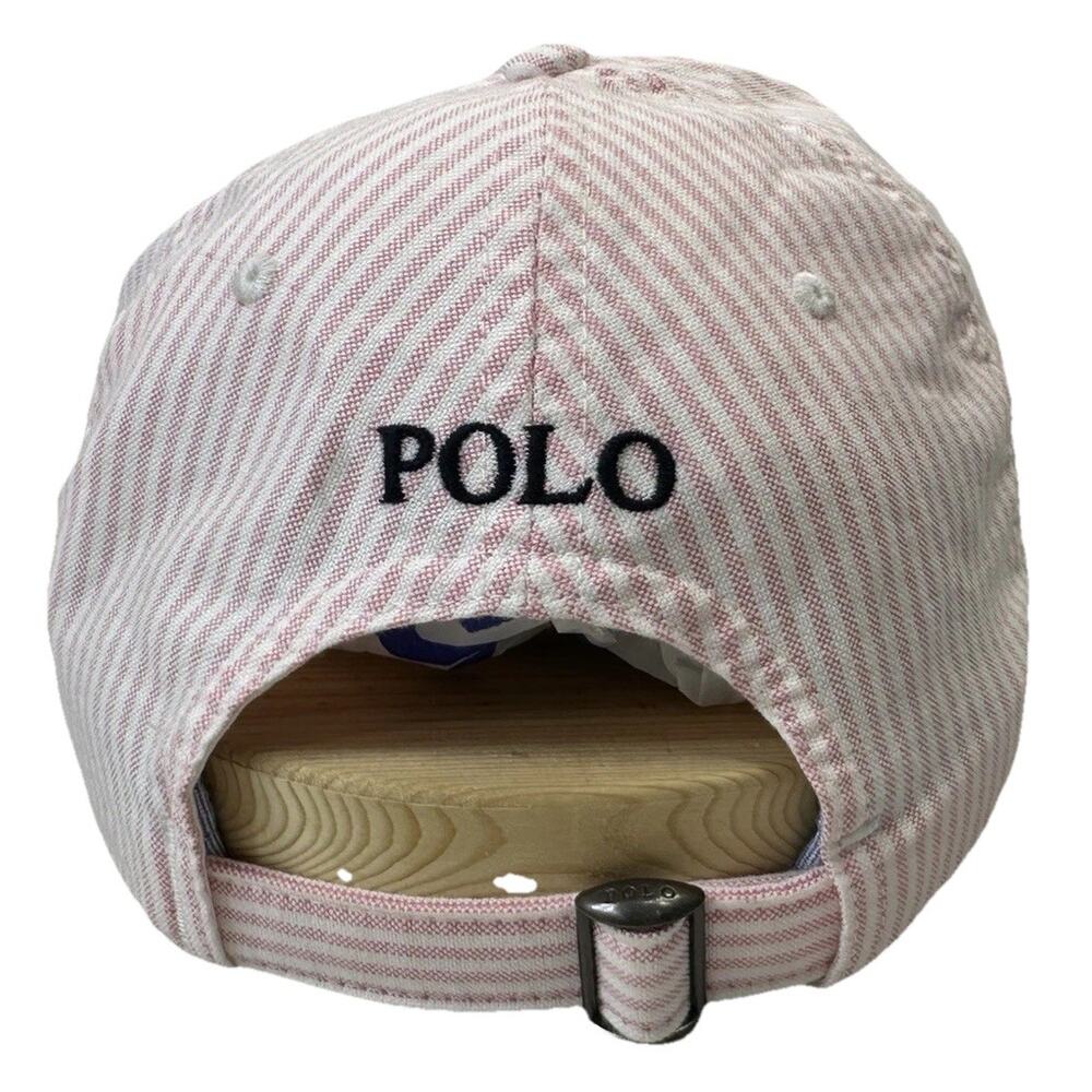 Striped Oxford Cap Save to Wishlist Polo Ralph Lauren Pink And White One Size - Picture 4 of 7